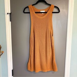 Ava Viv Orange Knit Sleeveless Top